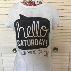 'Hello Saturday' Graphic Tee